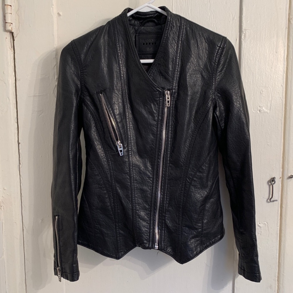 Blank NYC black zip up moto jacket